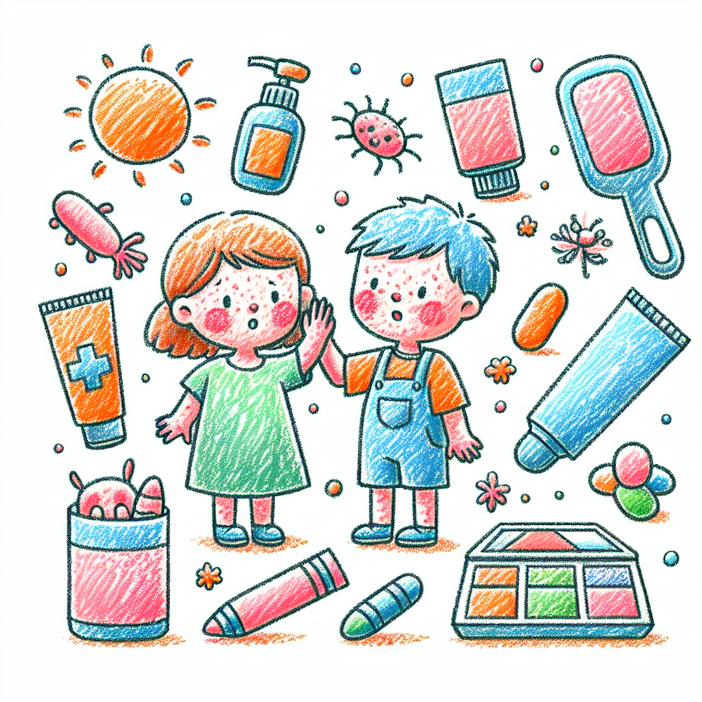 Pastelková ilustrace znázorňující téma: Kožní onemocnění