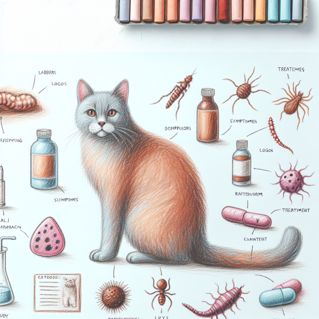 Pastelková ilustrace znázorňující téma: Zdraví koček