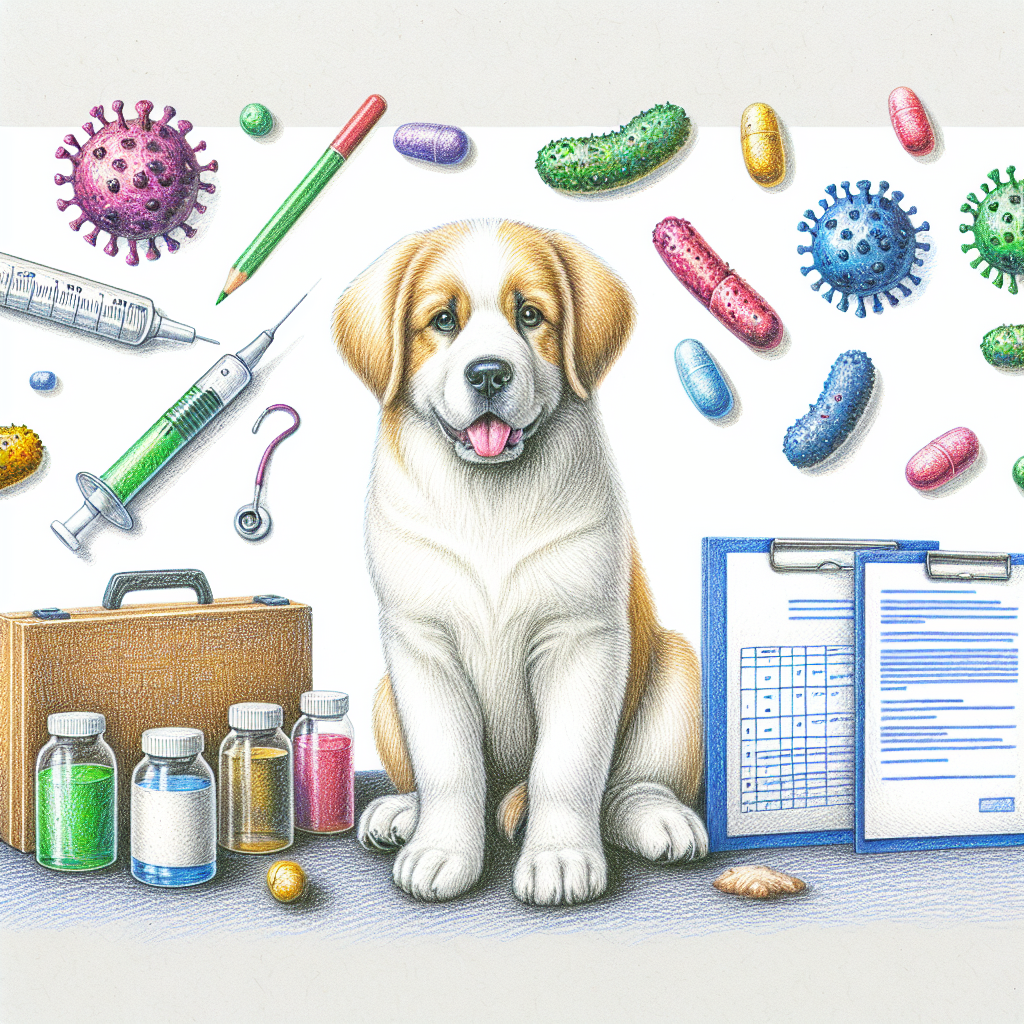 Pastelková ilustrace znázorňující téma: Zdraví psů