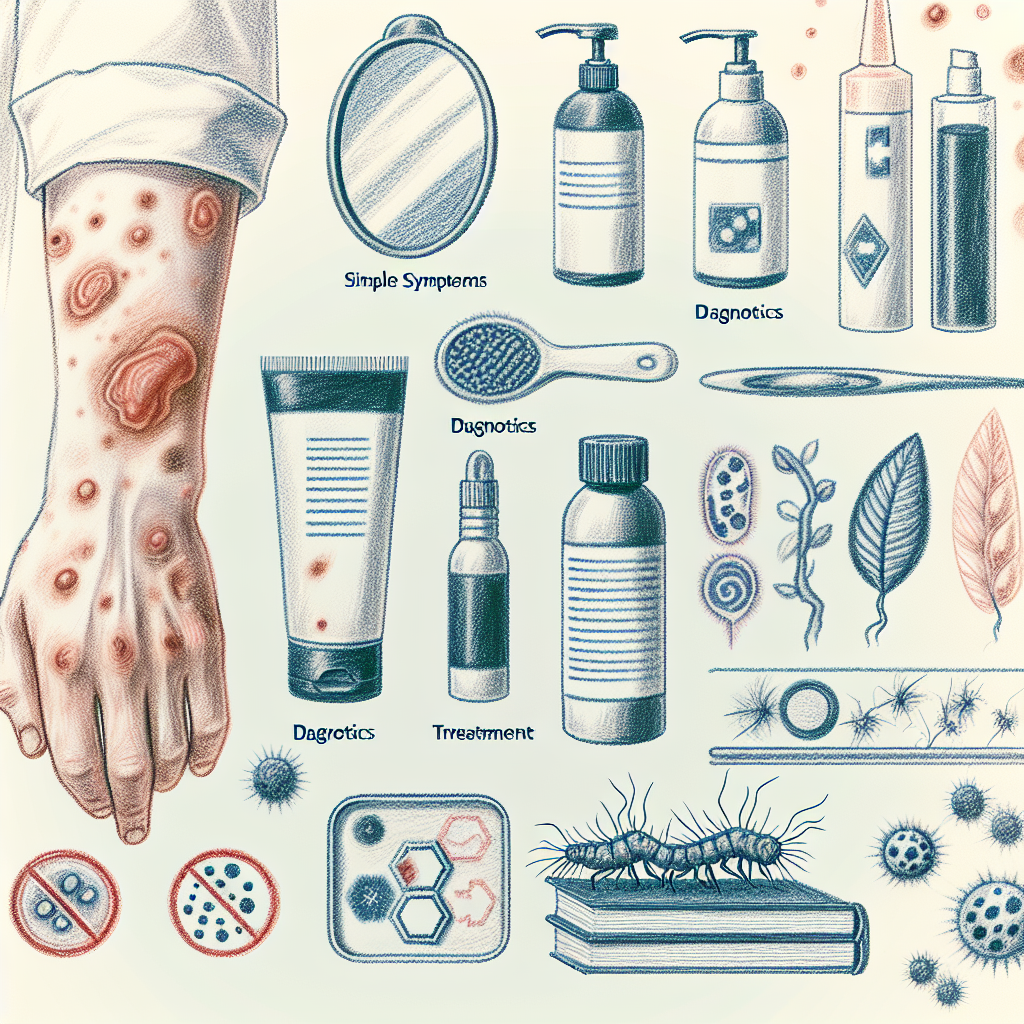 Pastelková ilustrace znázorňující téma: Kožní onemocnění