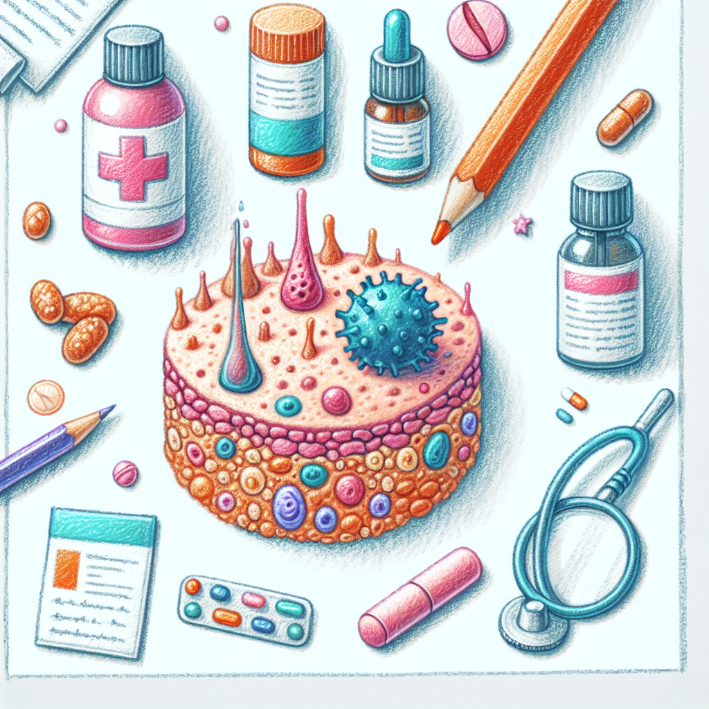Pastelková ilustrace znázorňující téma: Kožní plísně