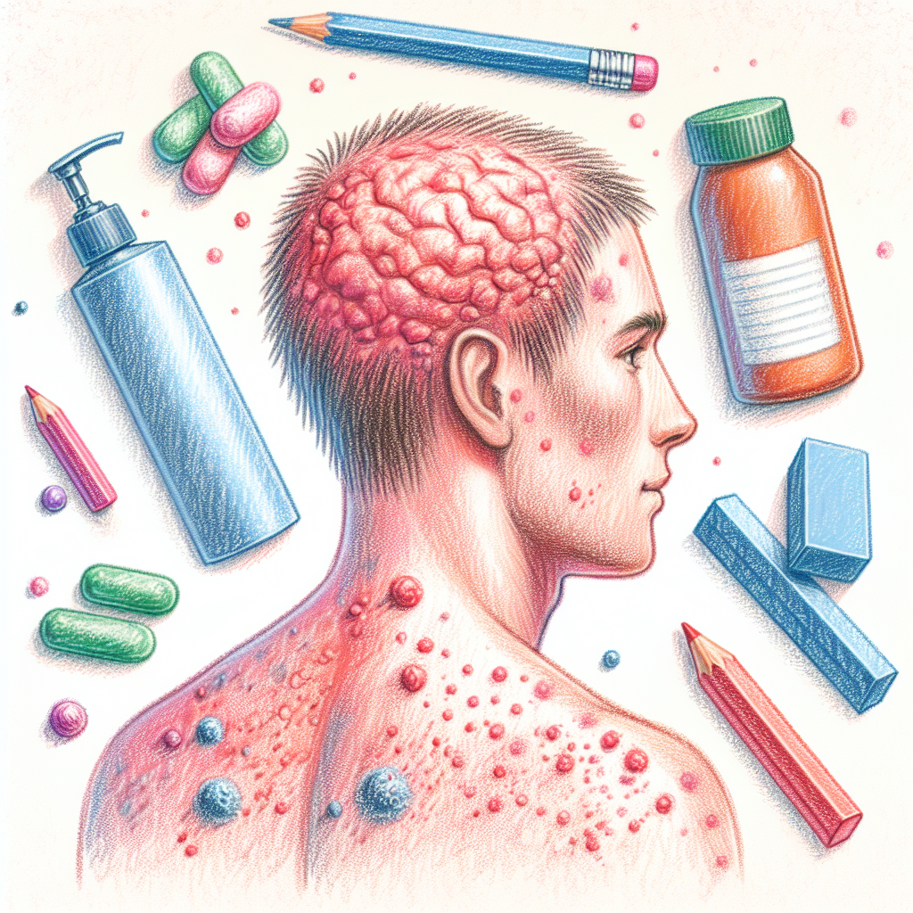 Pastelková ilustrace znázorňující téma: Kožní onemocnění