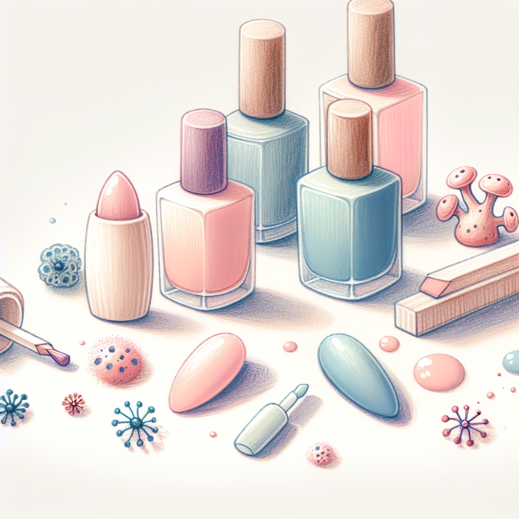 Pastelková ilustrace znázorňující téma: Zdraví nehtů