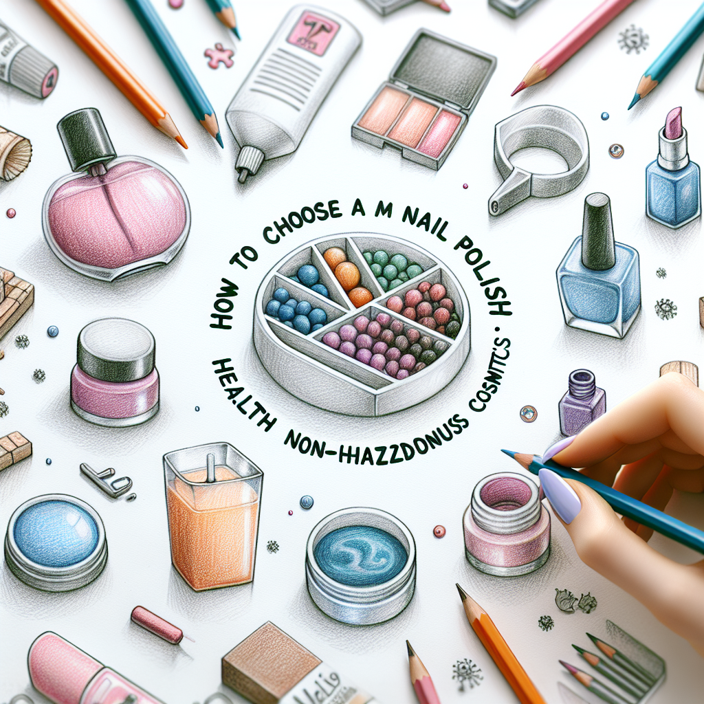 Pastelková ilustrace znázorňující téma: Kosmetika