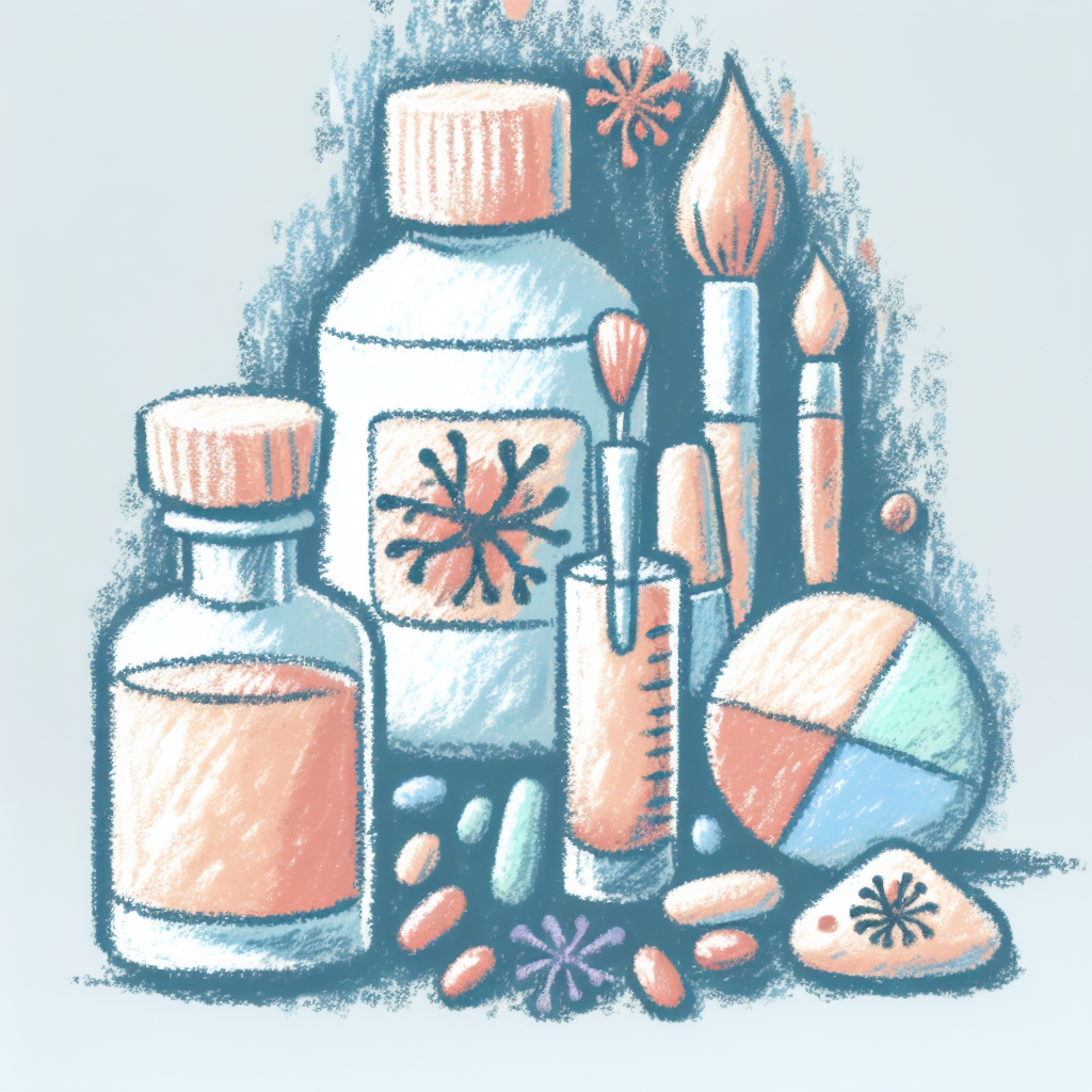 Pastelková ilustrace znázorňující téma: Zdraví nehtů