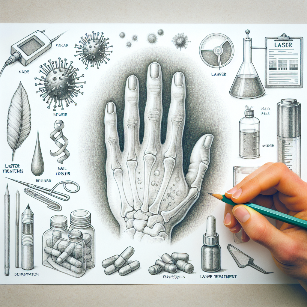 Pastelková ilustrace znázorňující téma: Zdraví nehtů