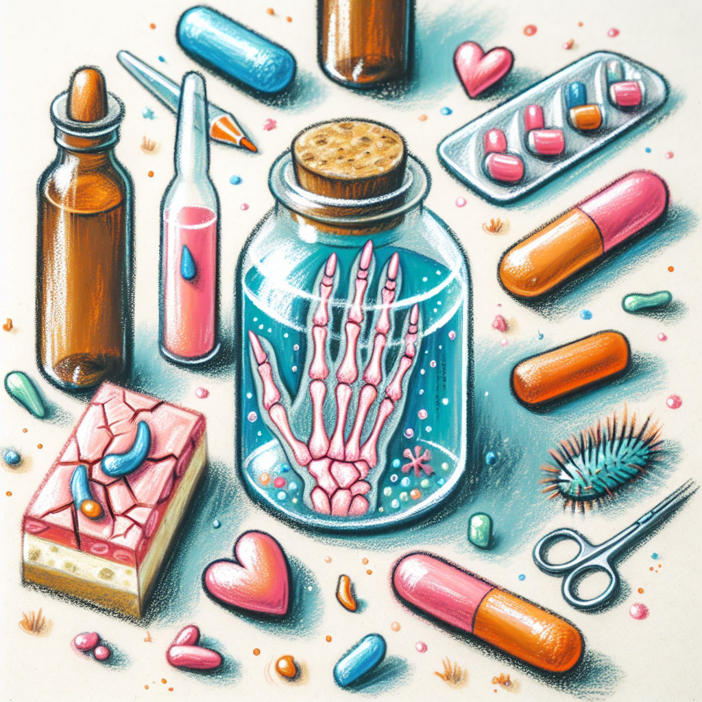 Pastelková ilustrace znázorňující téma: Zdraví