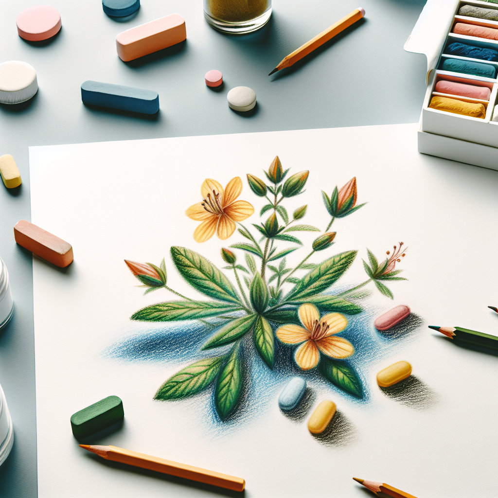 Pastelková ilustrace znázorňující téma: Zdraví