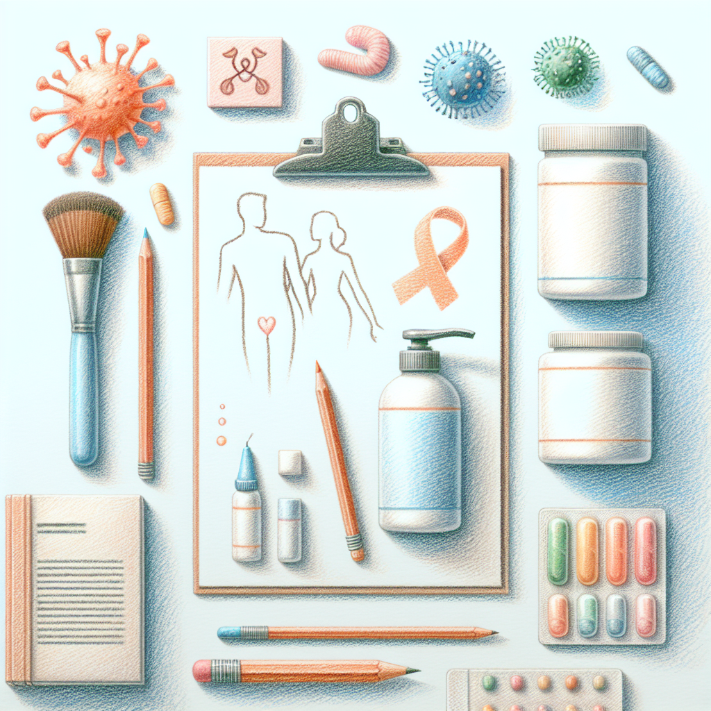 Pastelková ilustrace znázorňující téma: Kožní onemocnění