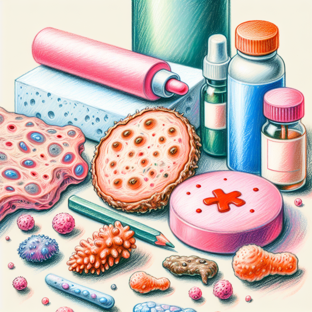 Pastelková ilustrace znázorňující téma: Dermatologie