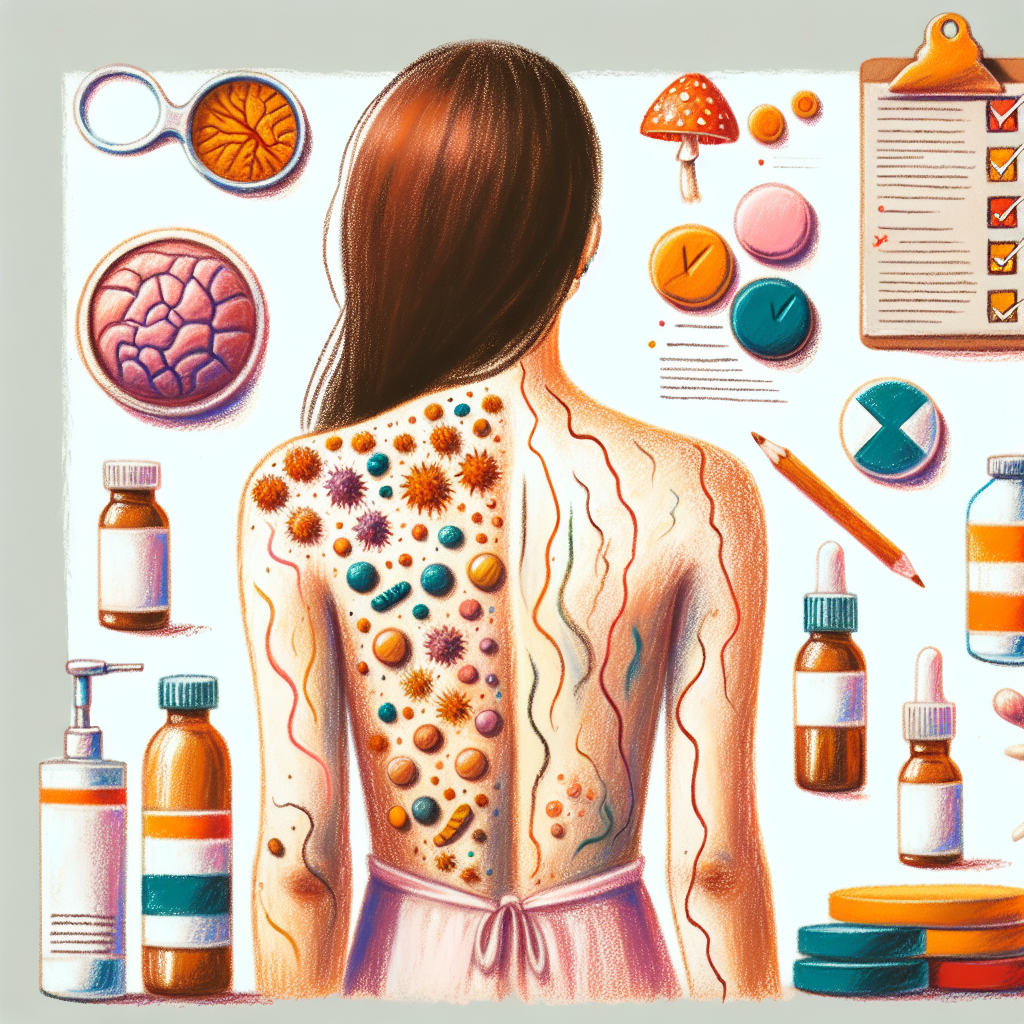 Pastelková ilustrace znázorňující téma: Kožní onemocnění