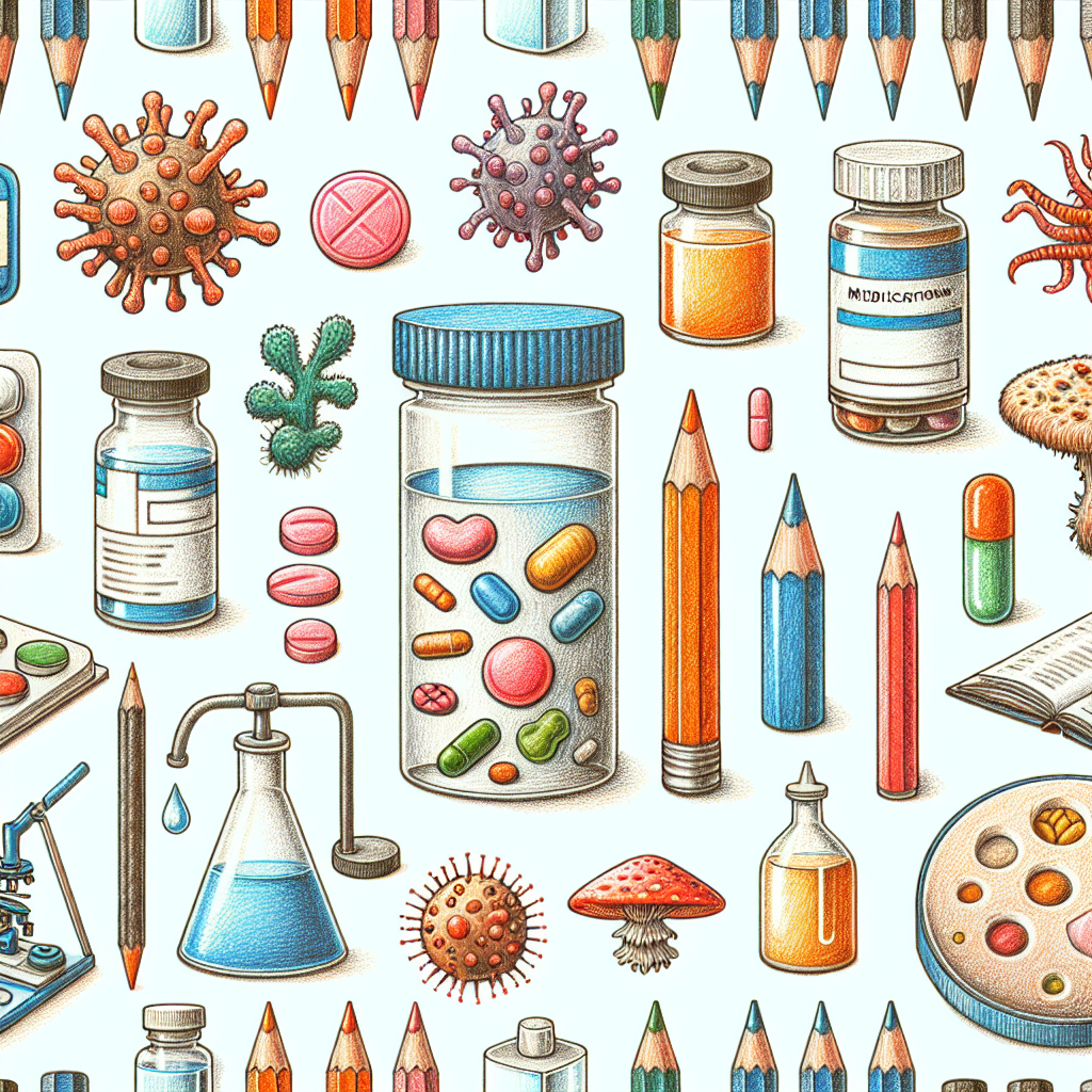 Pastelková ilustrace znázorňující téma: Kožní plísně