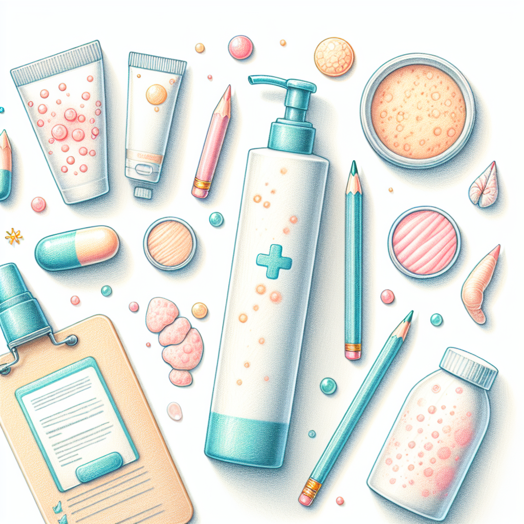 Pastelková ilustrace znázorňující téma: Kožní zdraví