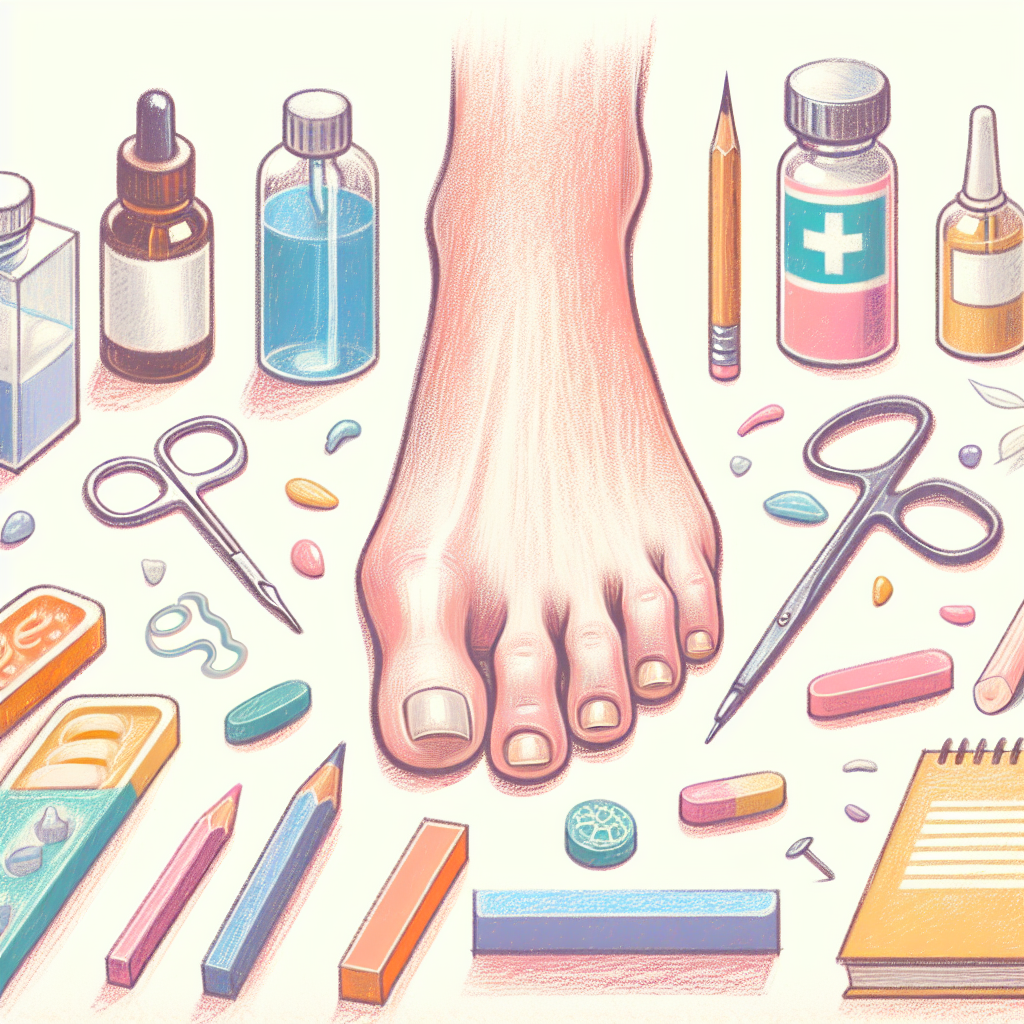 Pastelková ilustrace znázorňující téma: Zdraví nohou