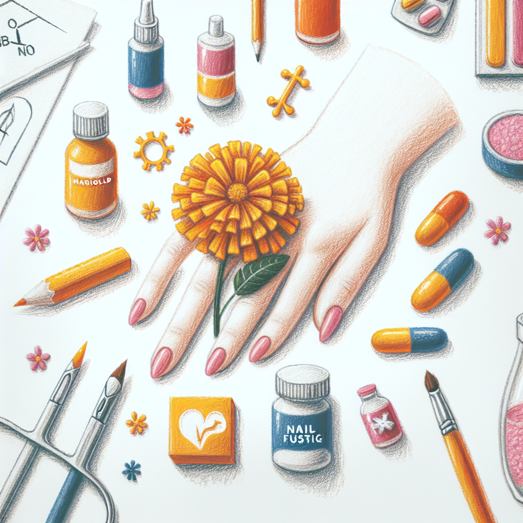 Pastelková ilustrace znázorňující téma: Zdraví nehtů