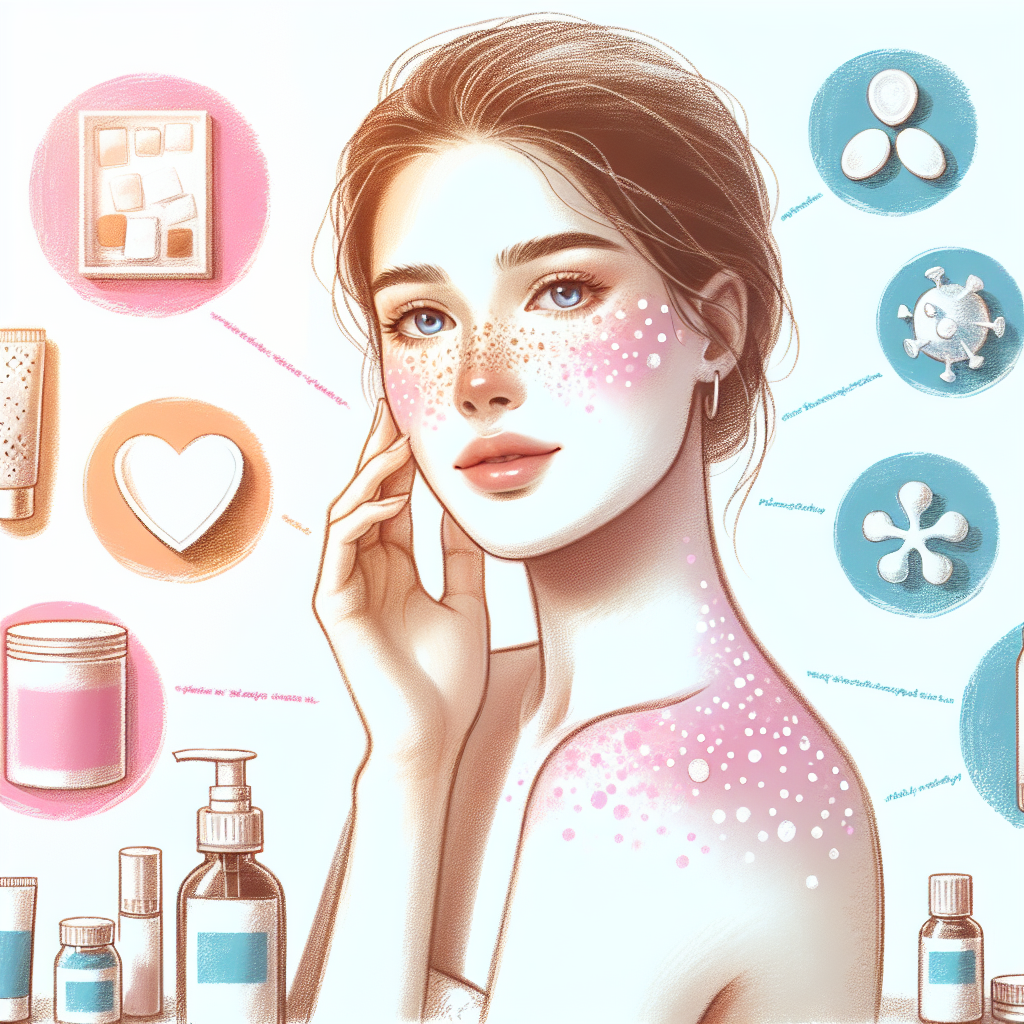 Pastelková ilustrace znázorňující téma: Kožní zdraví