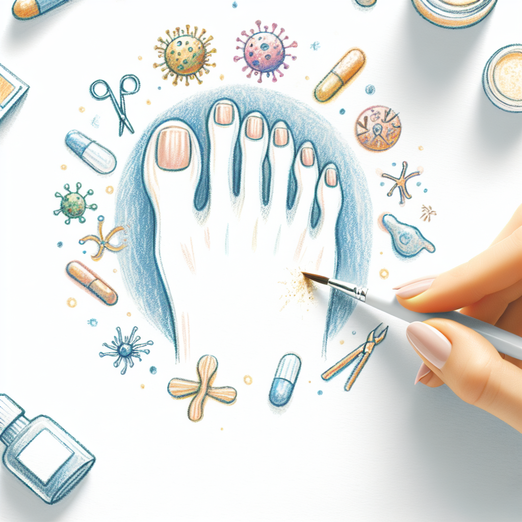 Pastelková ilustrace znázorňující téma: Léčba plísní