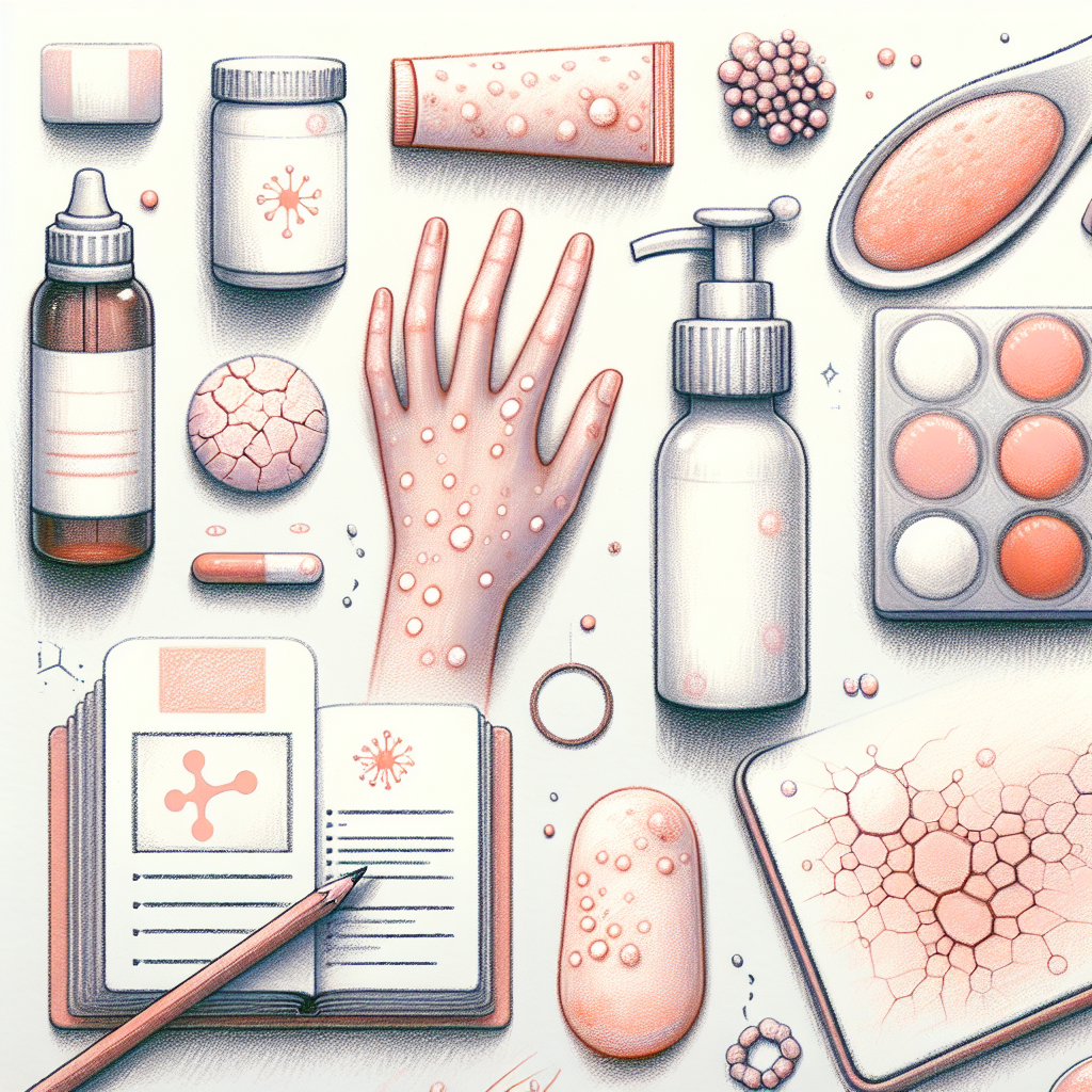 Pastelková ilustrace znázorňující téma: Kožní onemocnění