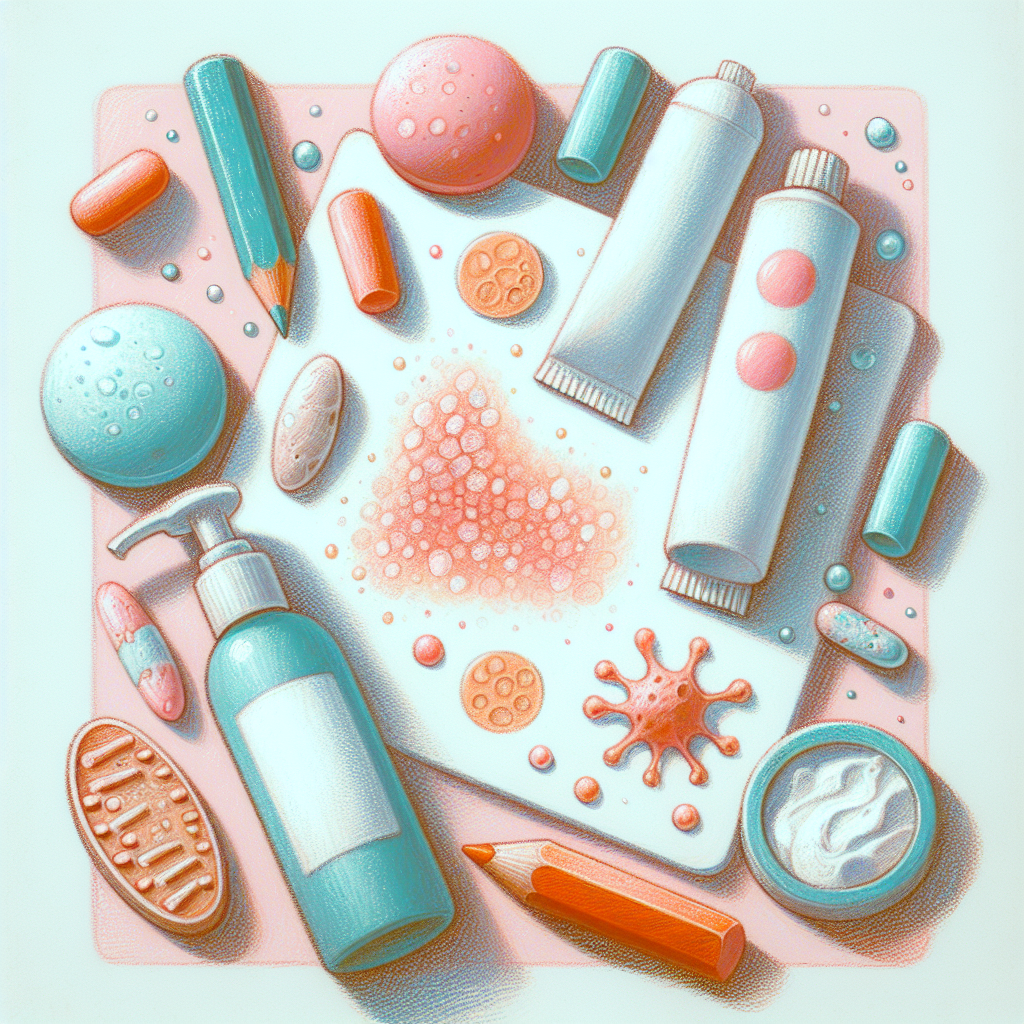 Pastelková ilustrace znázorňující téma: Kožní onemocnění