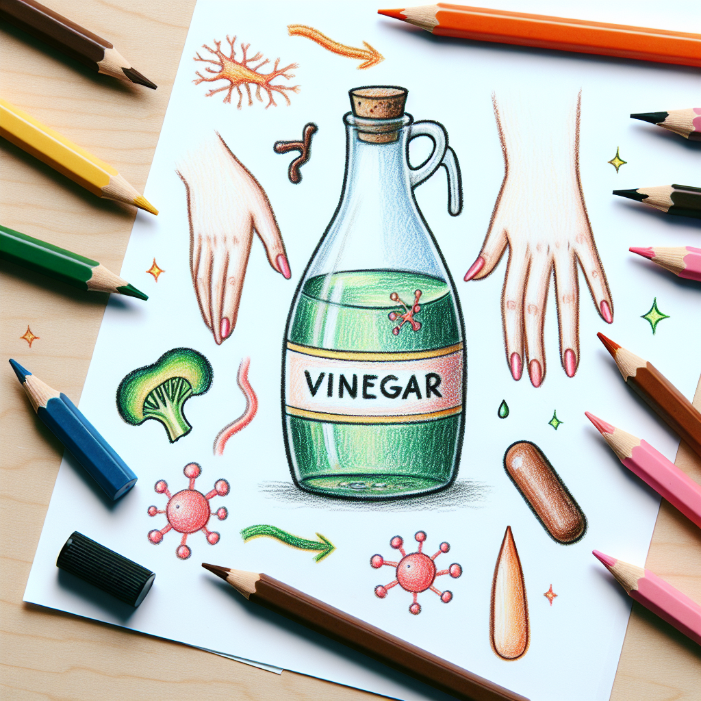 Pastelková ilustrace znázorňující téma: Plísně na nehtech
