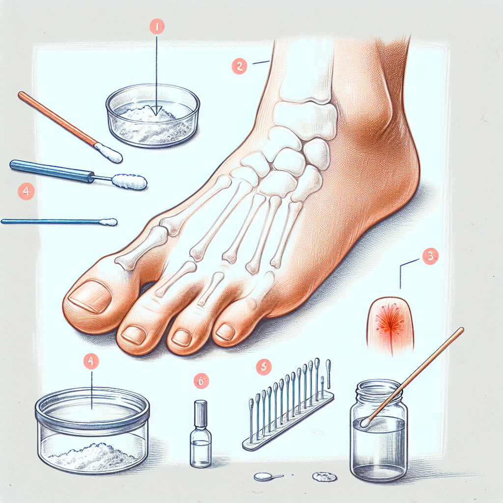 Pastelková ilustrace znázorňující téma: Nehtové plísně