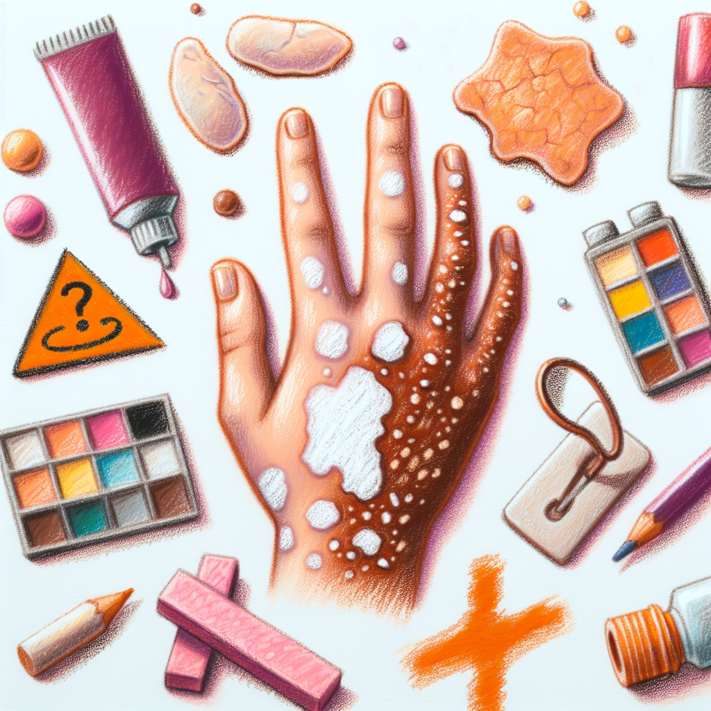 Pastelková ilustrace znázorňující téma: Kožní zdraví