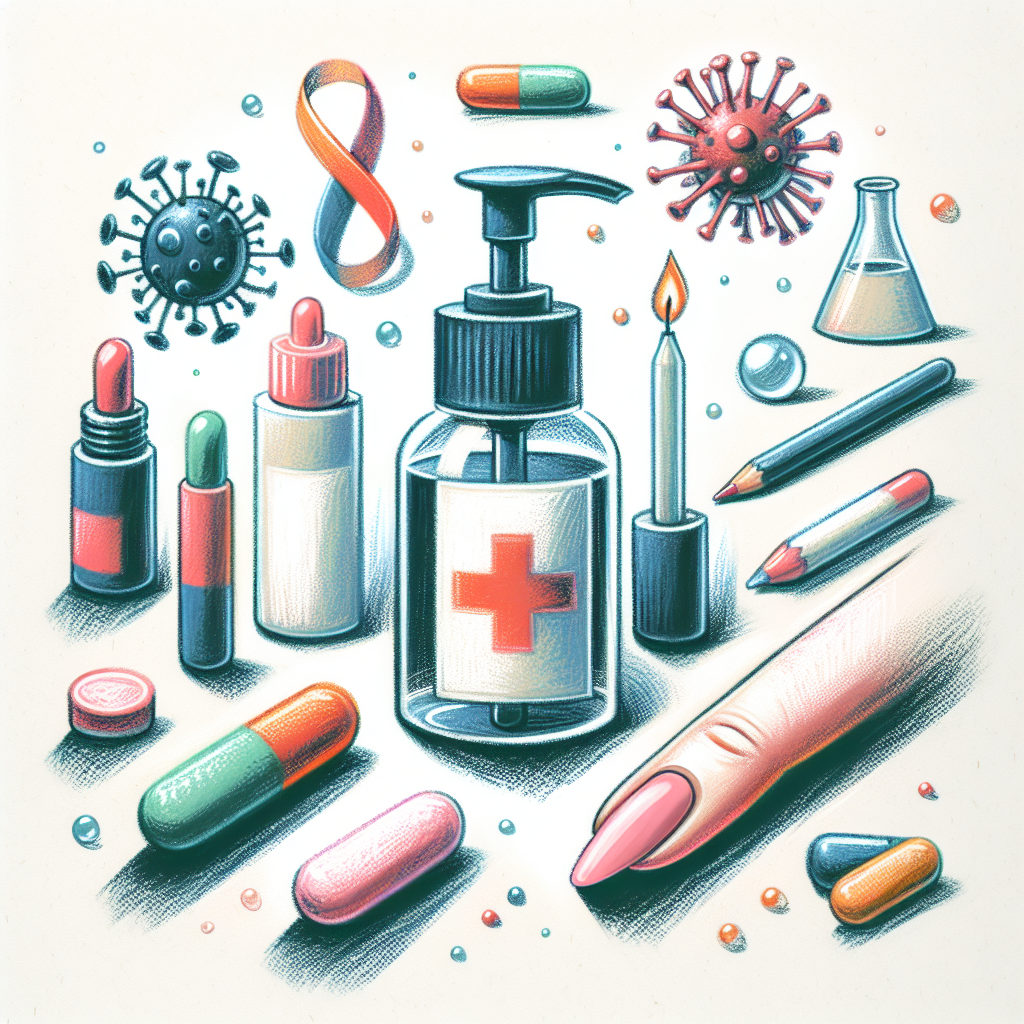 Pastelková ilustrace znázorňující téma: Zdraví nehtů