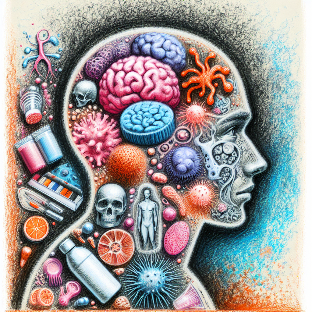 Pastelková ilustrace znázorňující téma: Kožní onemocnění