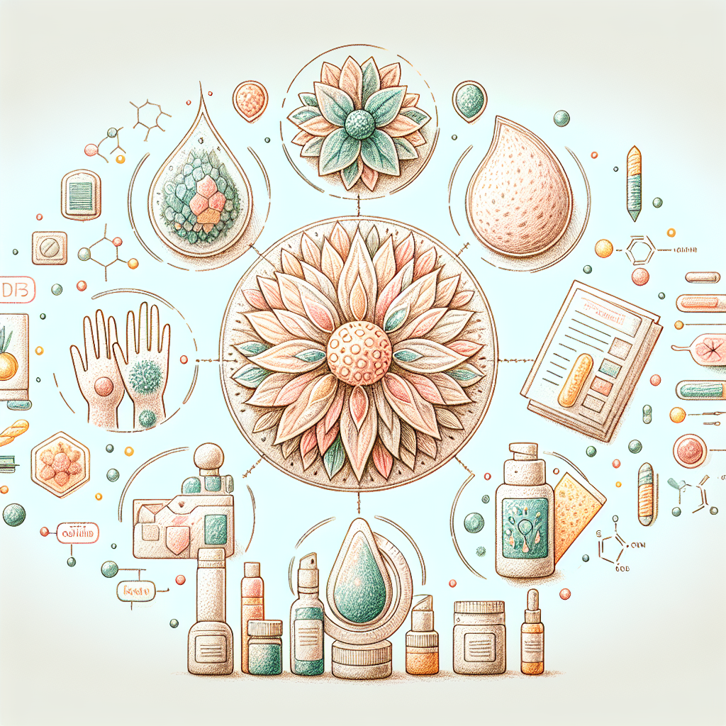 Pastelková ilustrace znázorňující téma: Kožní problémy