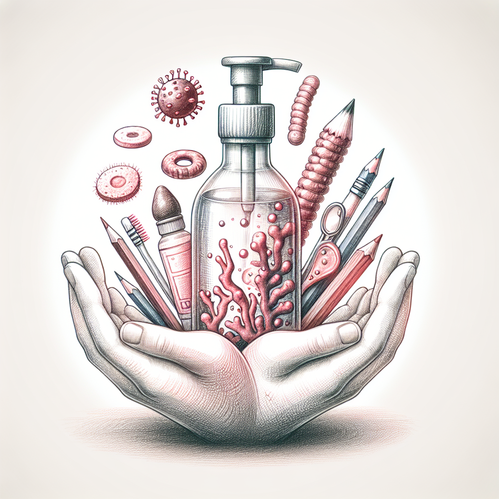 Pastelková ilustrace znázorňující téma: Kožní onemocnění