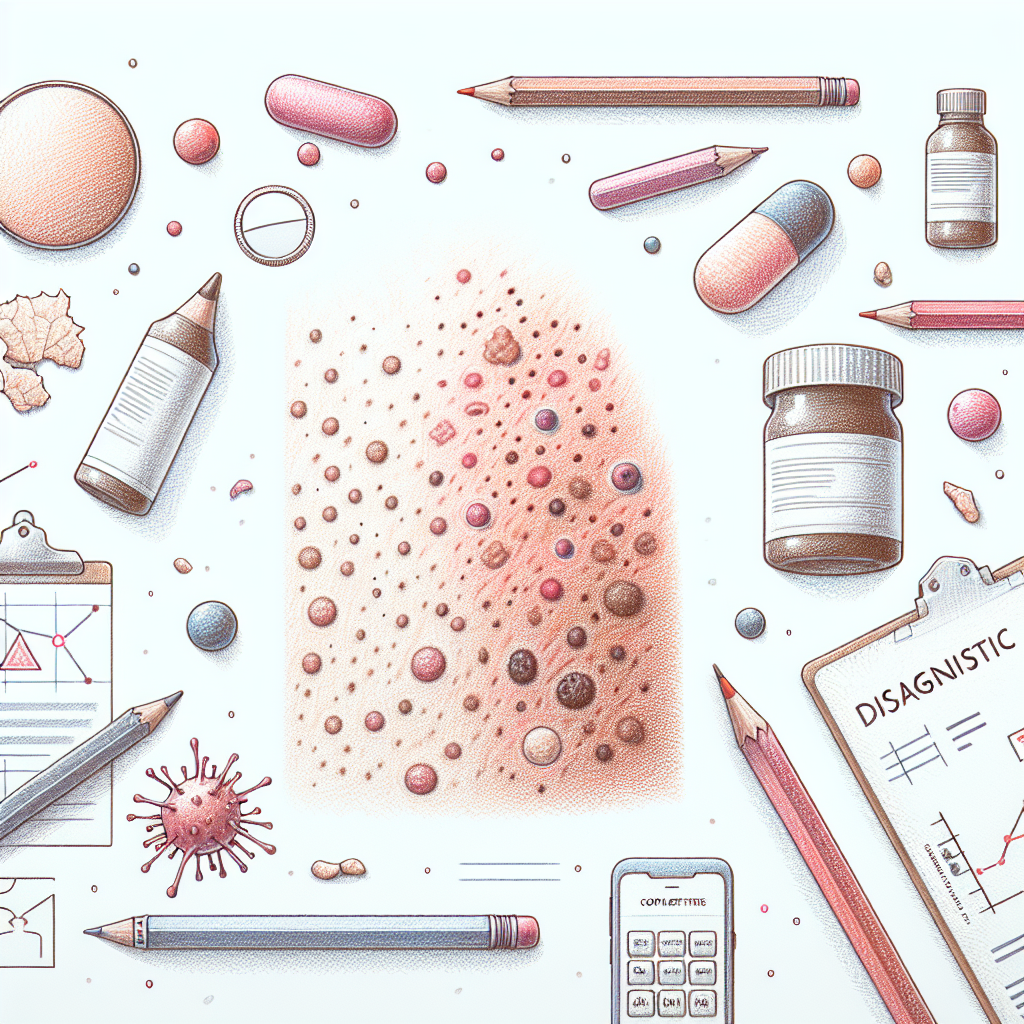 Pastelková ilustrace znázorňující téma: Kožní onemocnění