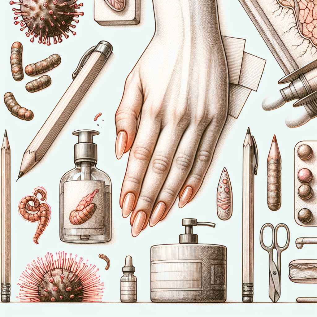 Pastelková ilustrace znázorňující téma: Zdraví nehtů