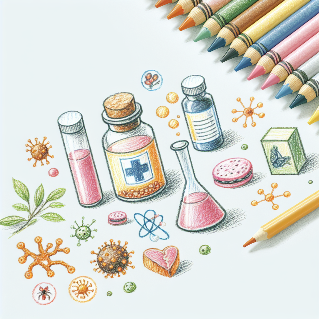 Pastelková ilustrace znázorňující téma: Zdraví