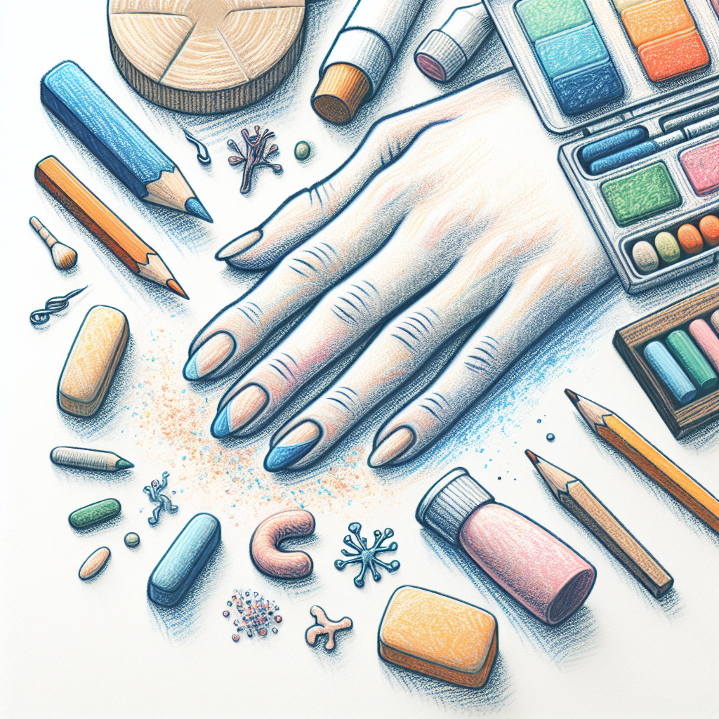 Pastelková ilustrace znázorňující téma: Zdraví
