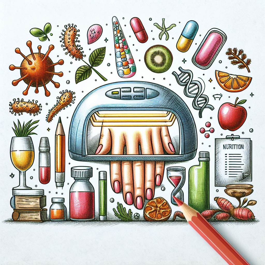 Pastelková ilustrace znázorňující téma: Plísně na nehtu