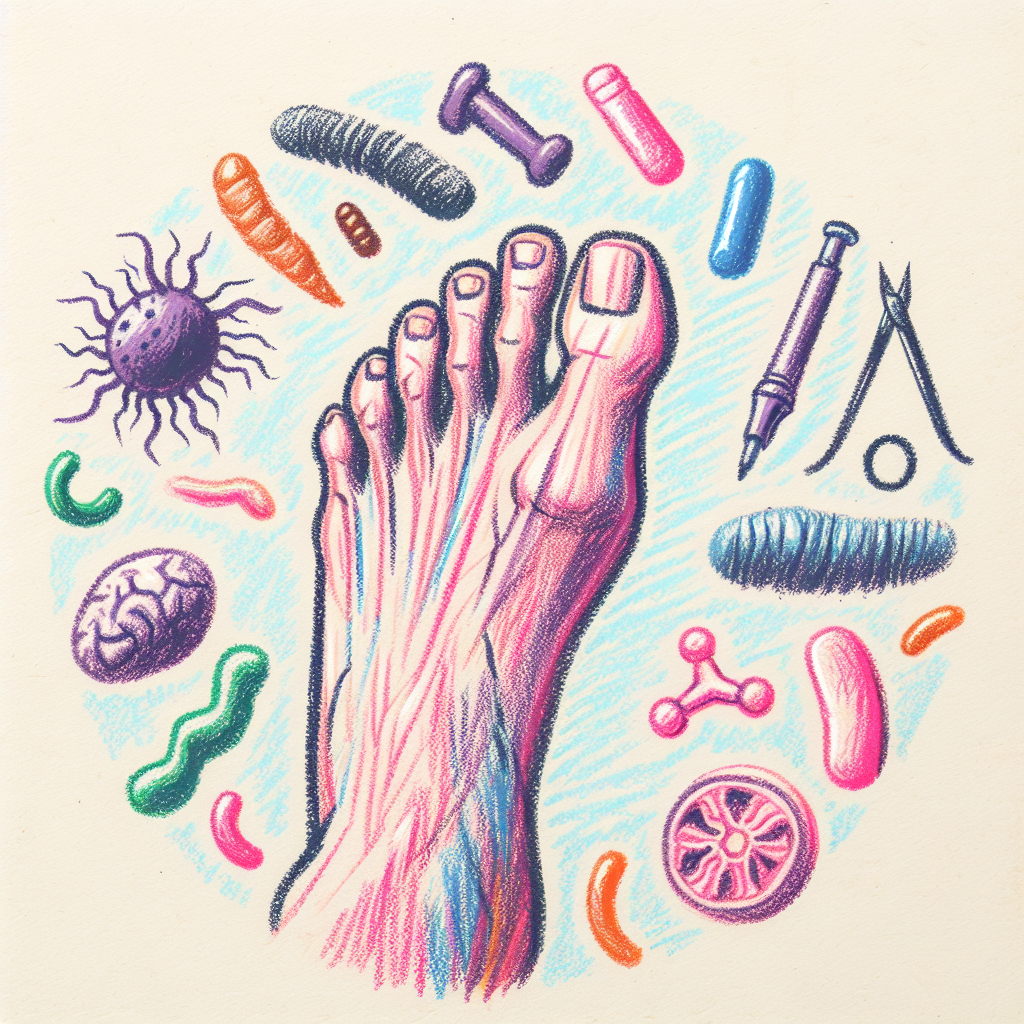 Pastelková ilustrace znázorňující téma: Zdraví