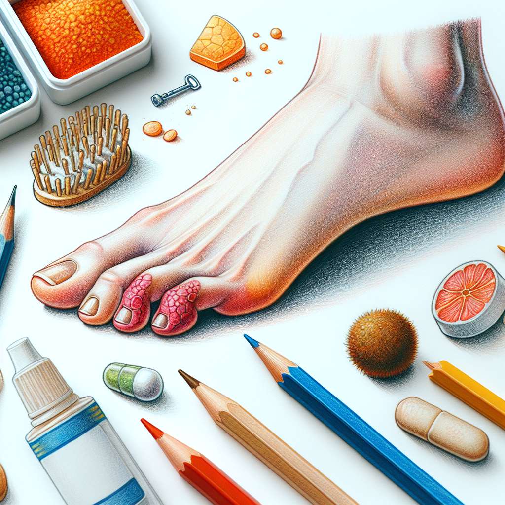 Pastelková ilustrace znázorňující téma: Zdraví nohou