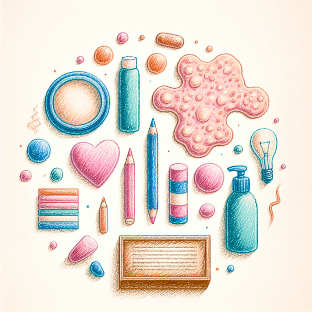 Pastelková ilustrace znázorňující téma: Kožní onemocnění