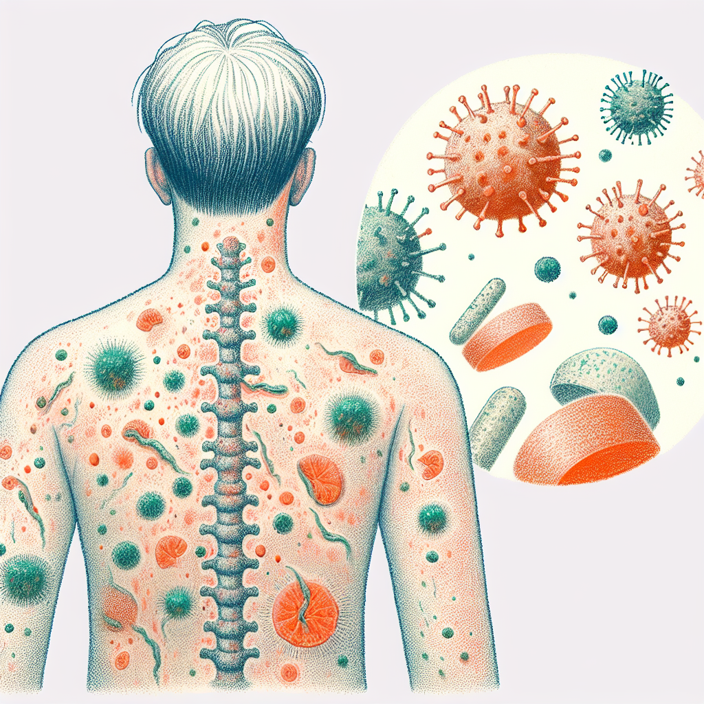 Pastelková ilustrace znázorňující téma: Kožní onemocnění