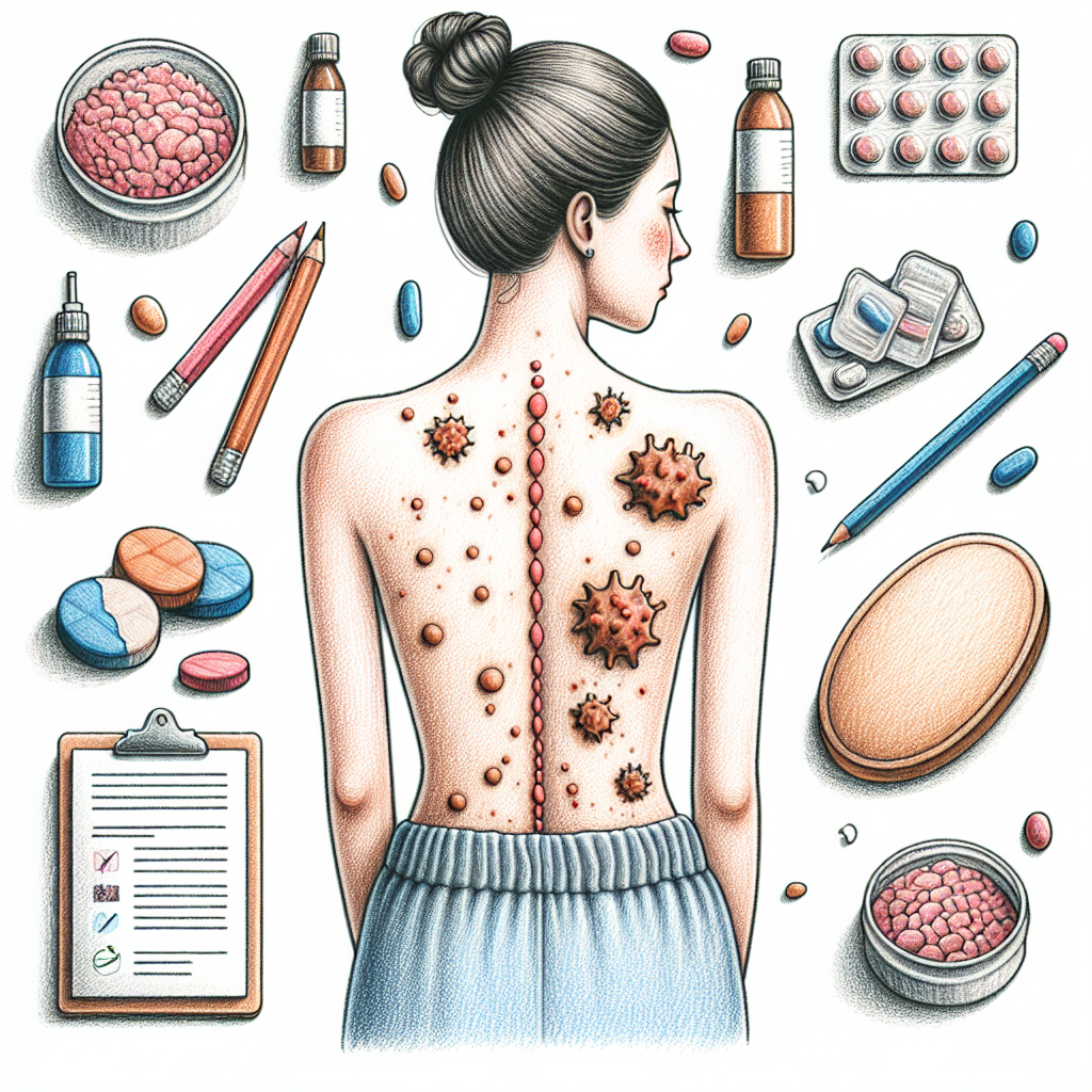 Pastelková ilustrace znázorňující téma: Kožní onemocnění