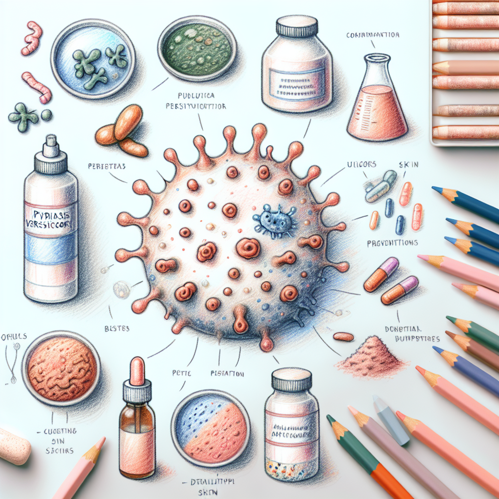 Pastelková ilustrace znázorňující téma: Kožní onemocnění