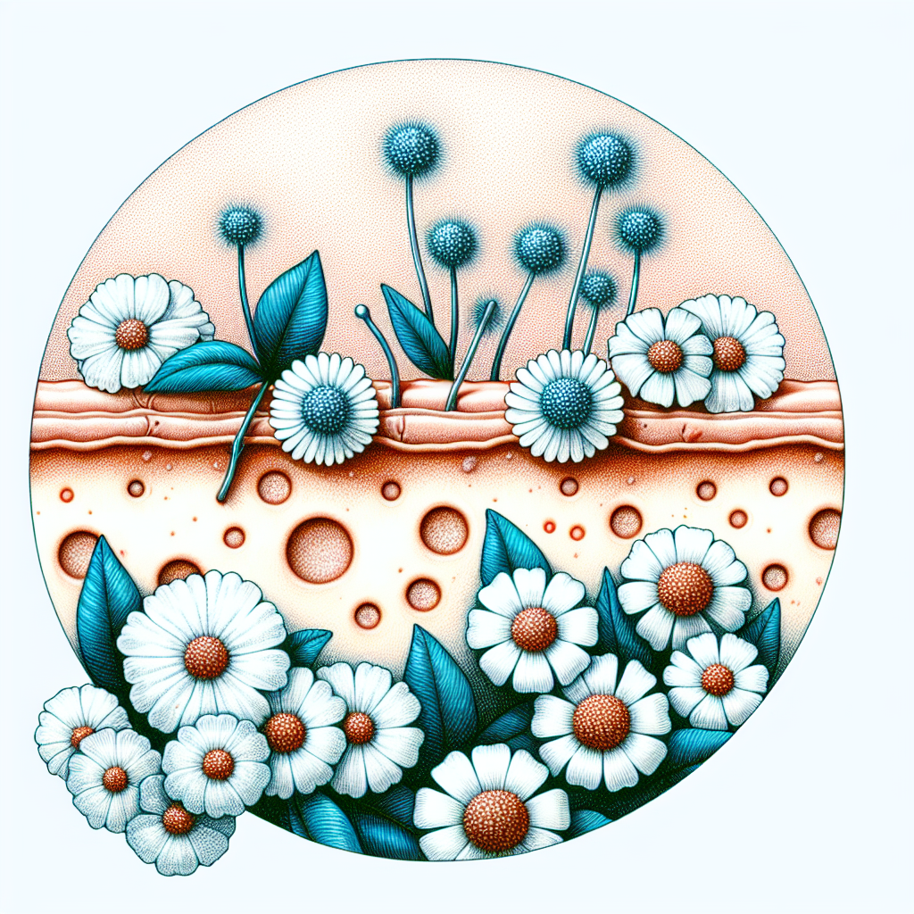 Pastelková ilustrace znázorňující téma: Kožní problémy