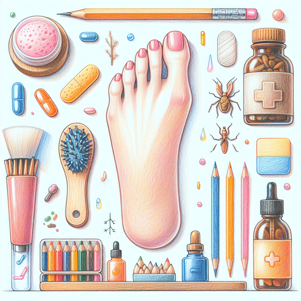 Pastelková ilustrace znázorňující téma: Zdraví a péče o nehty