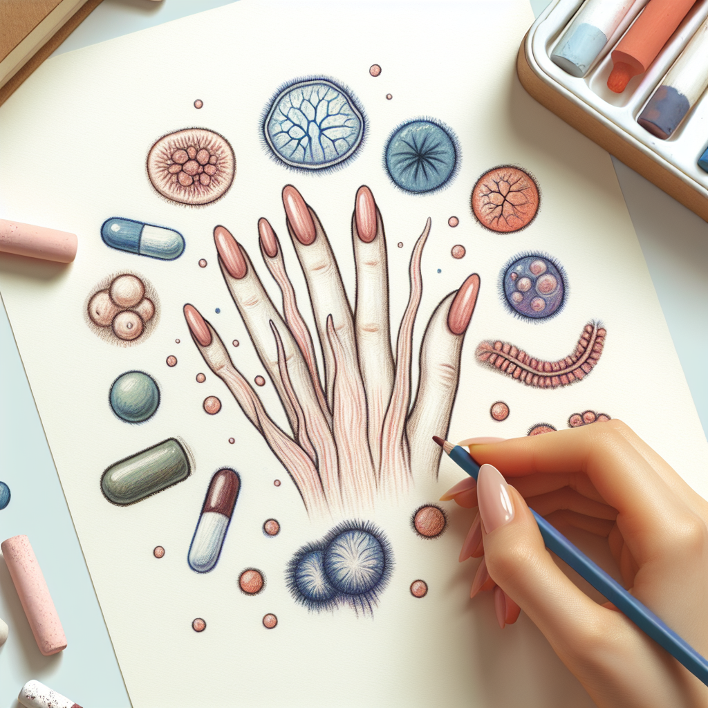 Pastelková ilustrace znázorňující téma: Zdraví