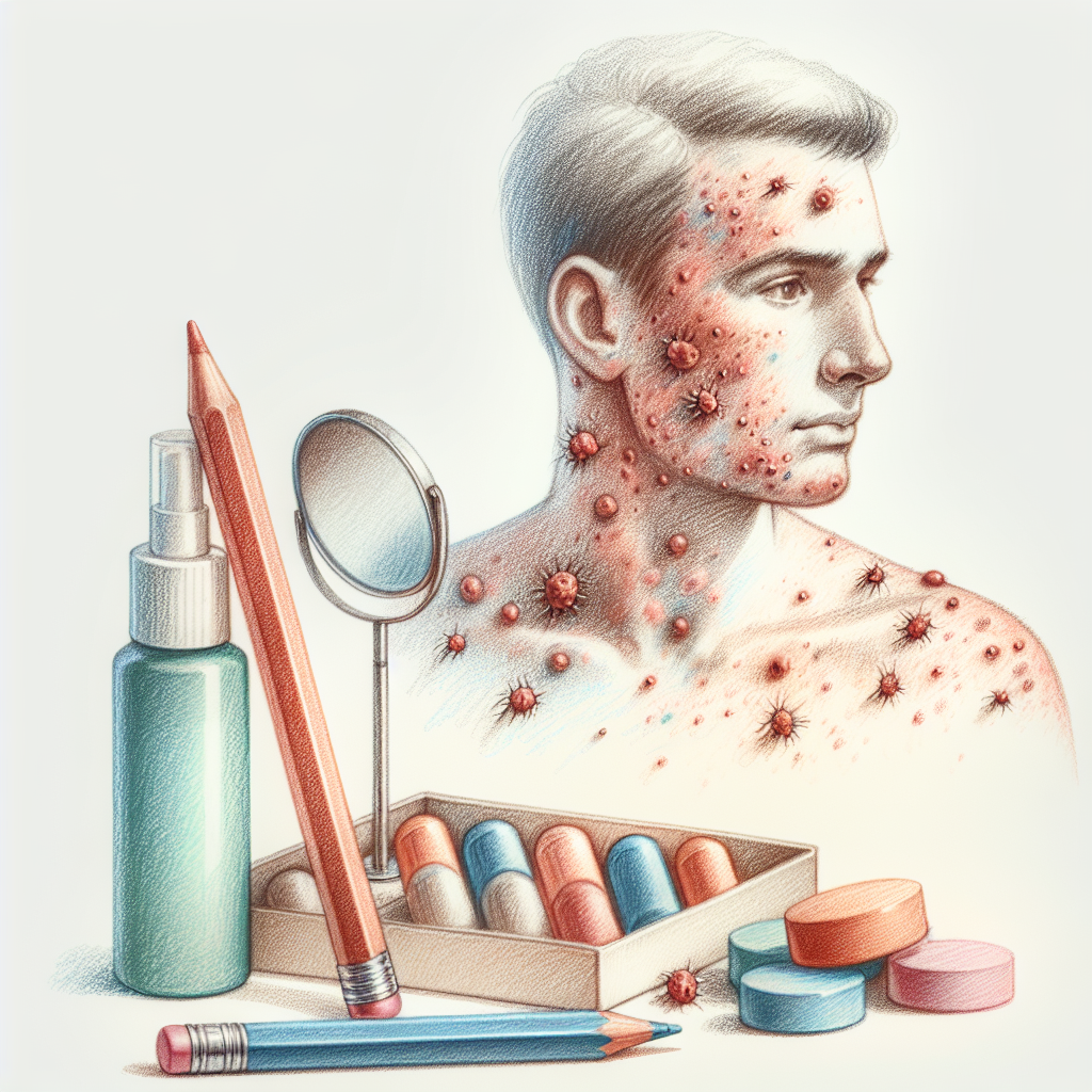 Pastelková ilustrace znázorňující téma: Kožní onemocnění