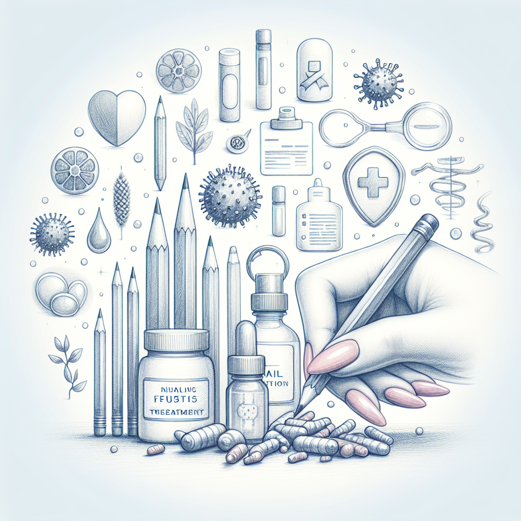 Pastelková ilustrace znázorňující téma: Zdraví nehtů