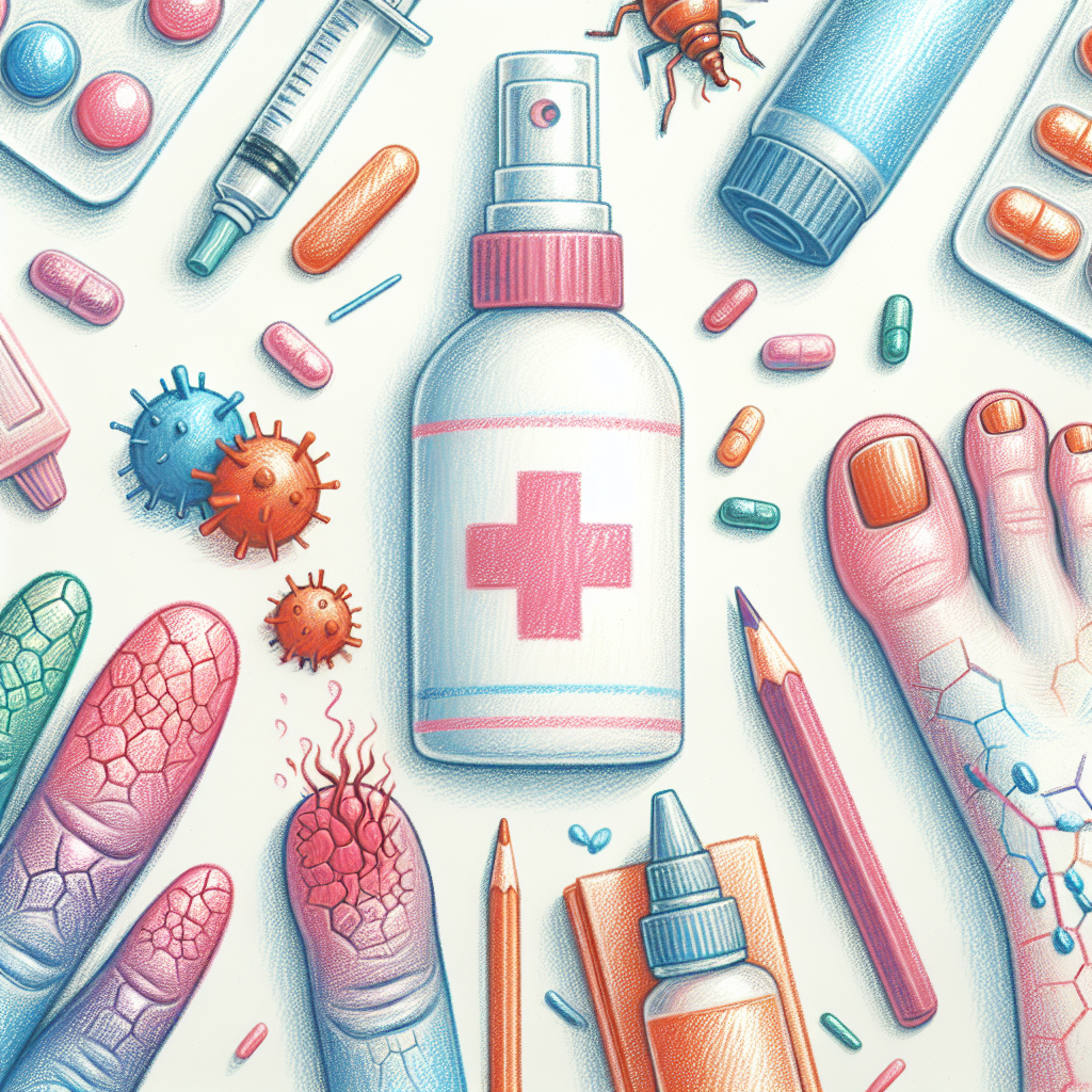 Pastelková ilustrace znázorňující téma: Léčba plísní