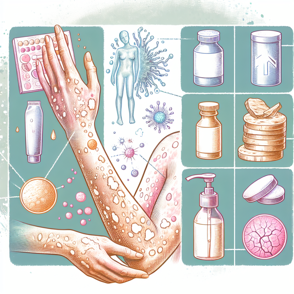 Pastelková ilustrace znázorňující téma: Kožní onemocnění