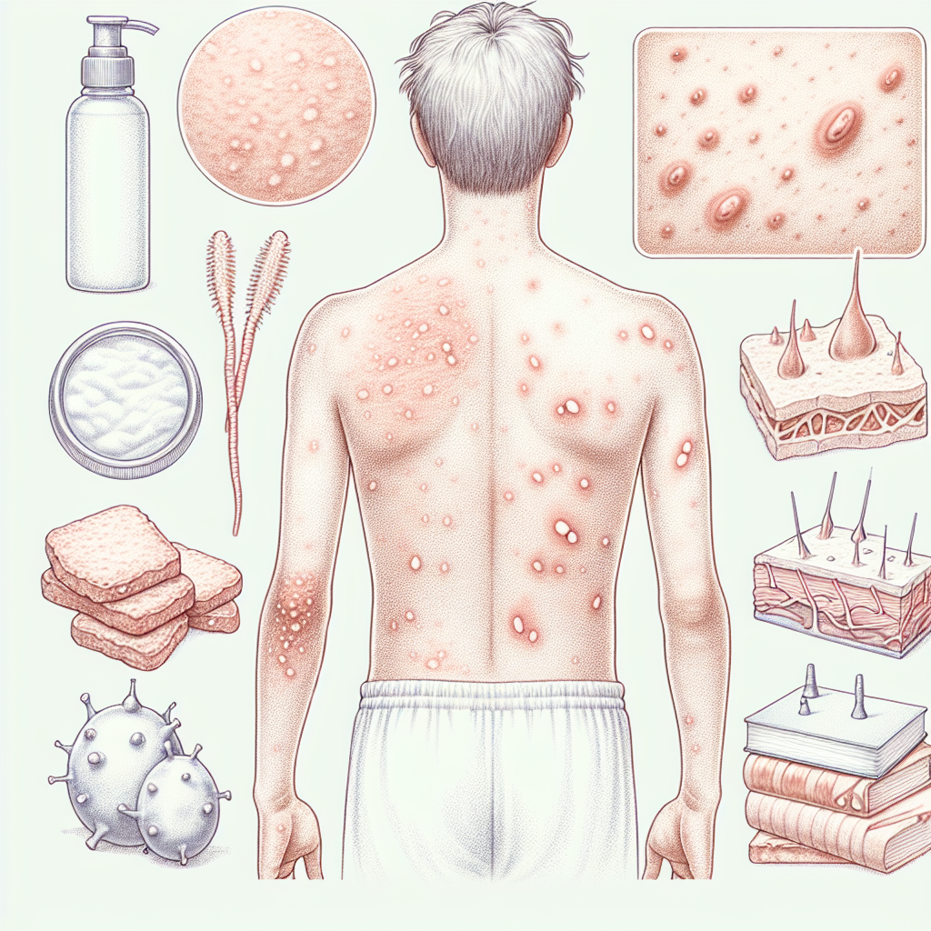 Pastelková ilustrace znázorňující téma: Kožní onemocnění