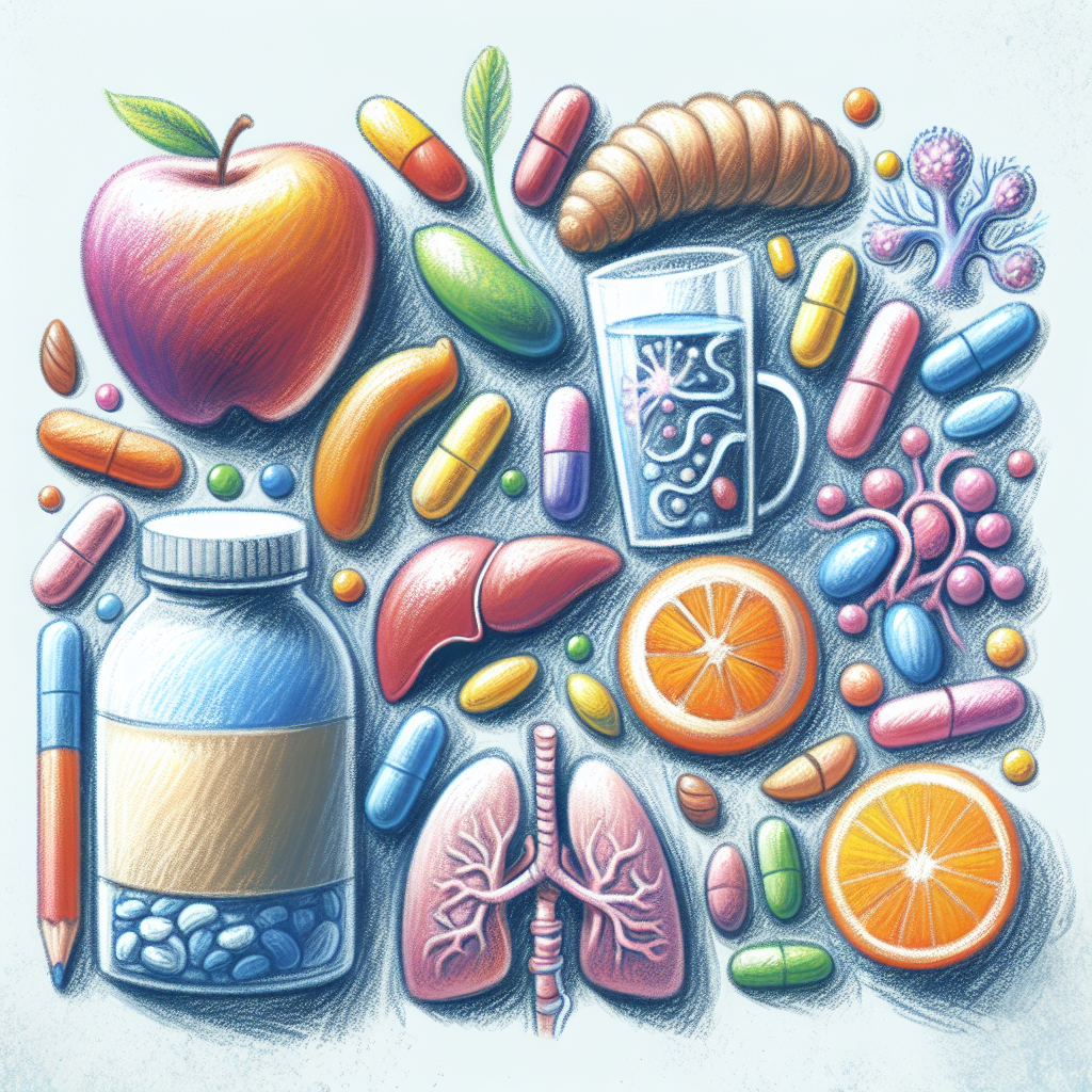 Pastelková ilustrace znázorňující téma: Zdraví a výživa